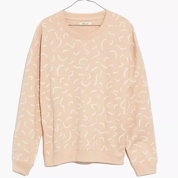 Madewell Tops - Madewell Double-Crewneck Sweatshirt in Bold Squiggles*